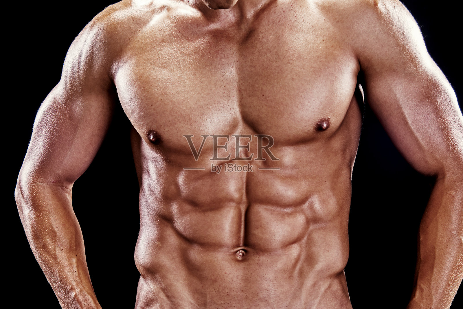 腹部肌肉照片摄影图片