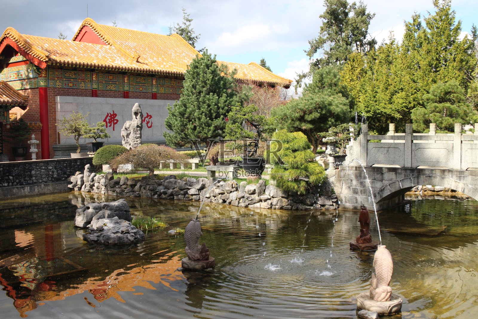 佛寺美丽的花园照片摄影图片