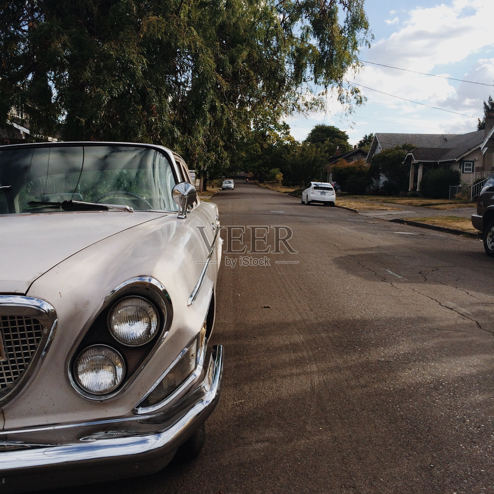 经典汽车前照灯照片摄影图片