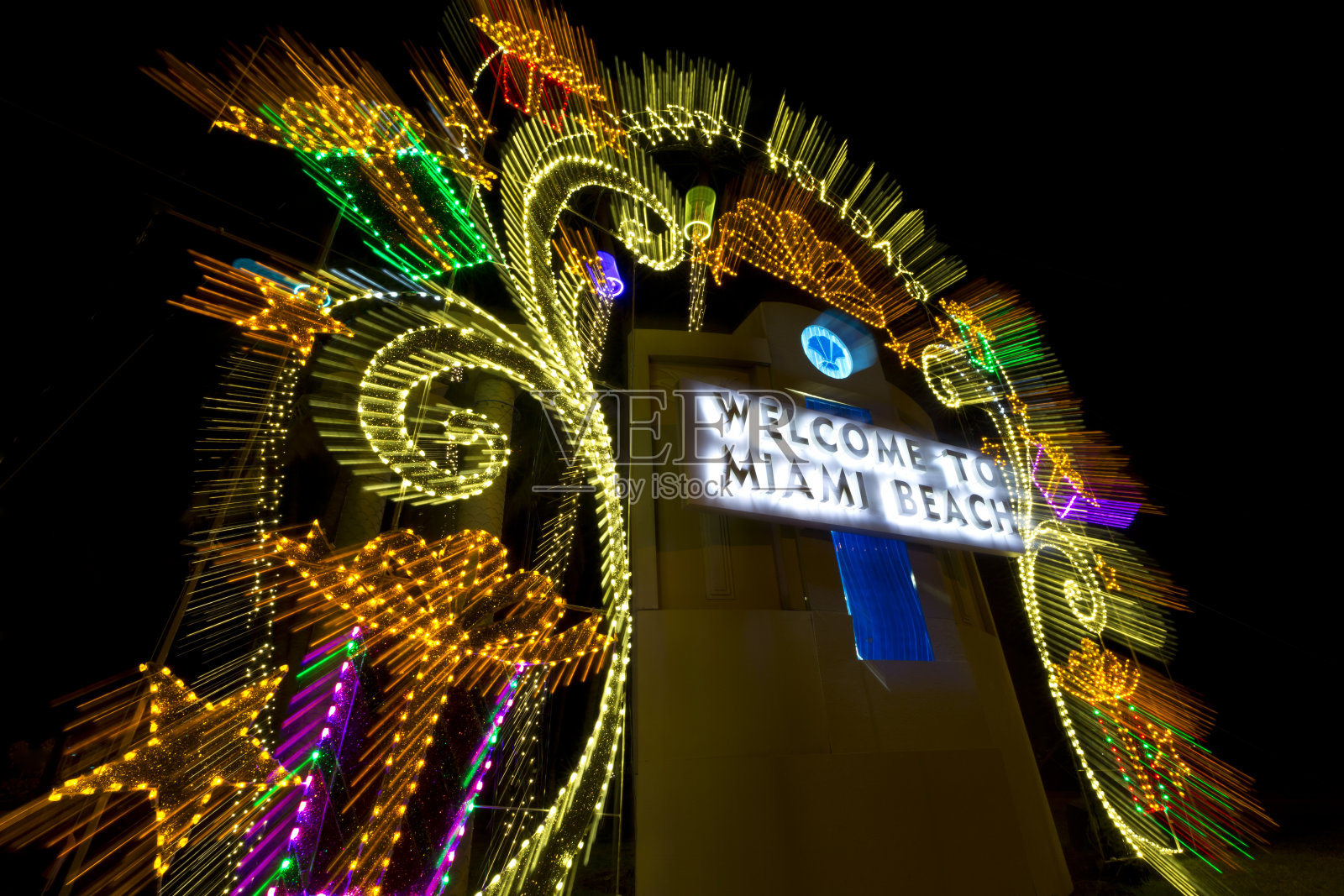 欢迎来到迈阿密海滩度假照片摄影图片