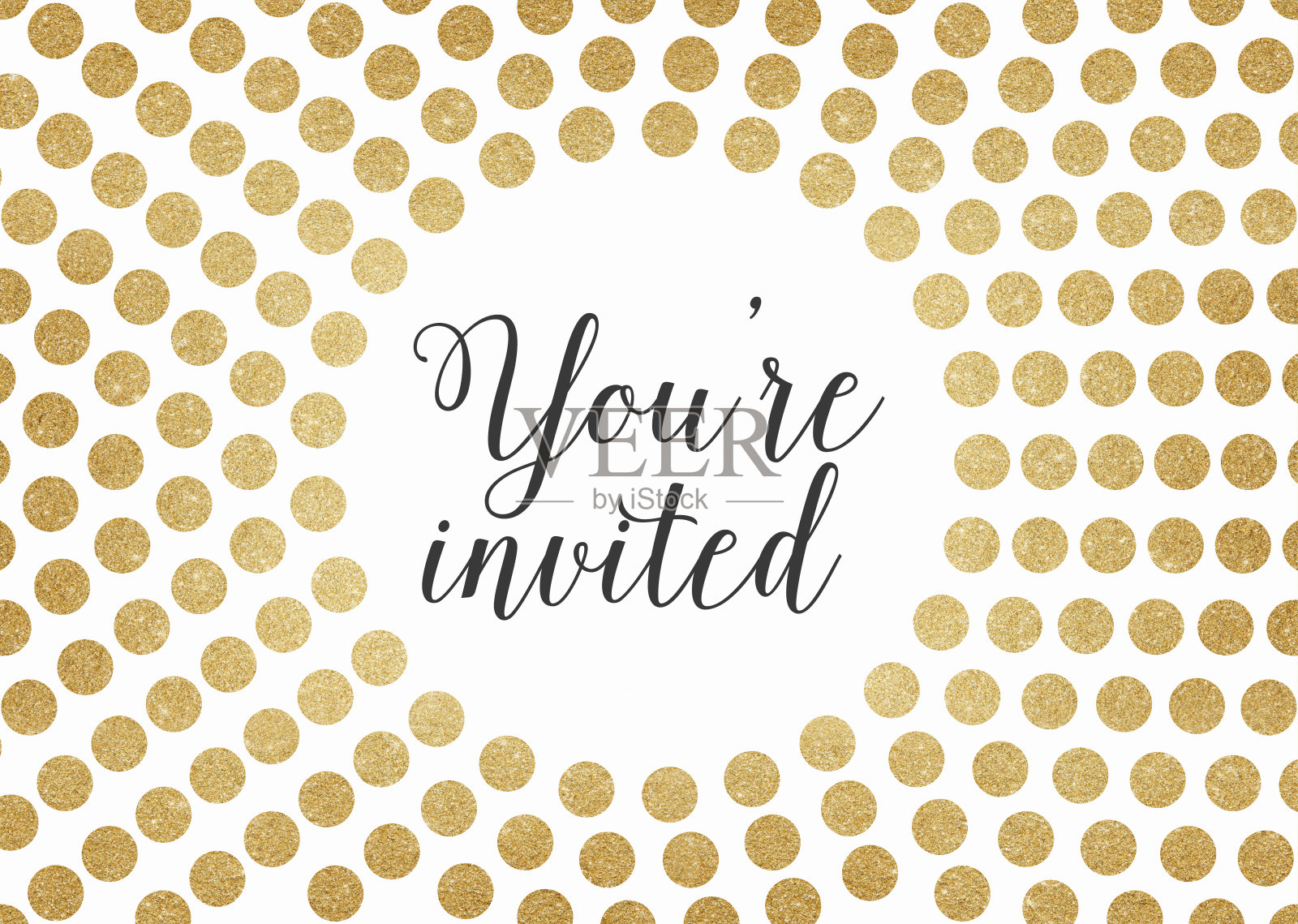黄金闪光你被邀请背景设计模板素材