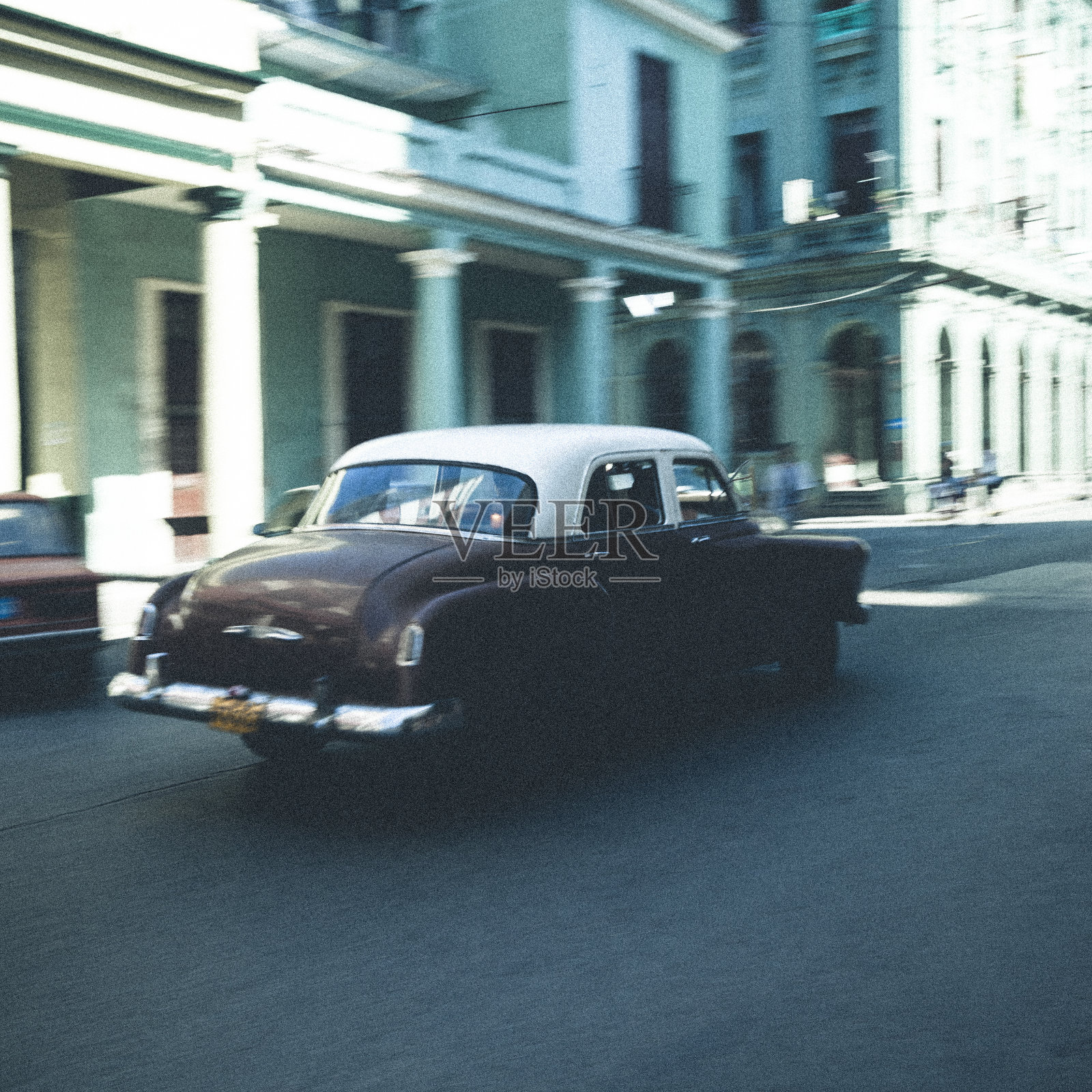 古巴哈瓦那的美国老爷车照片摄影图片