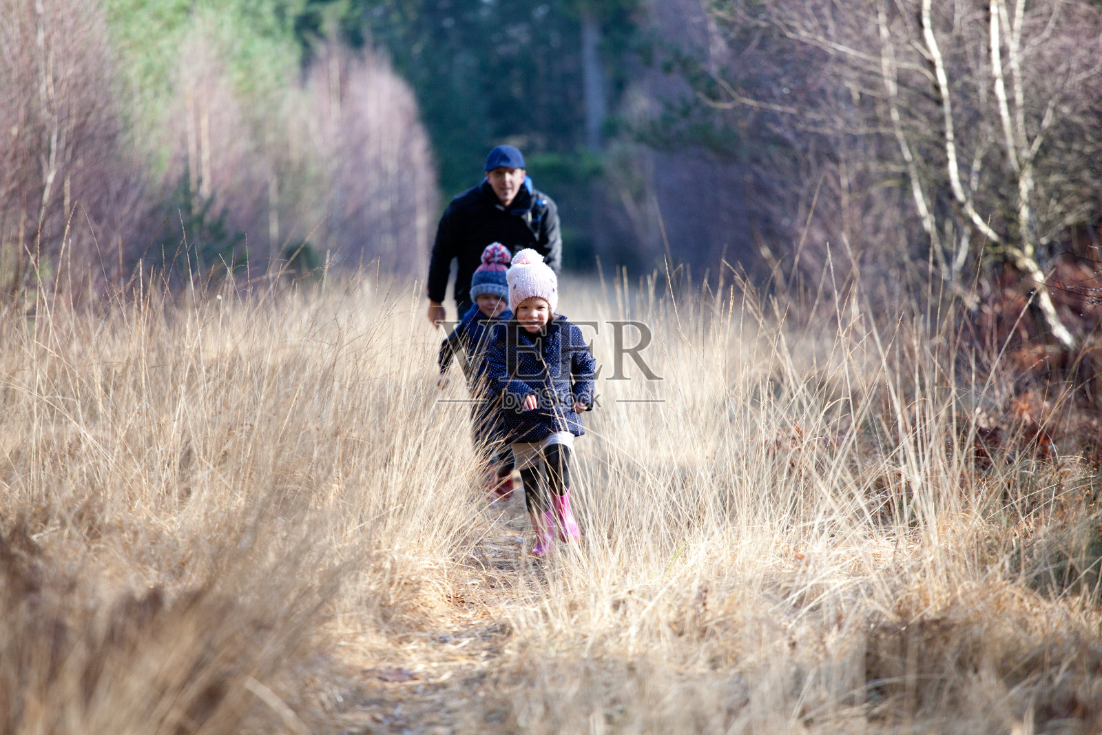 外出林地家庭日照片摄影图片