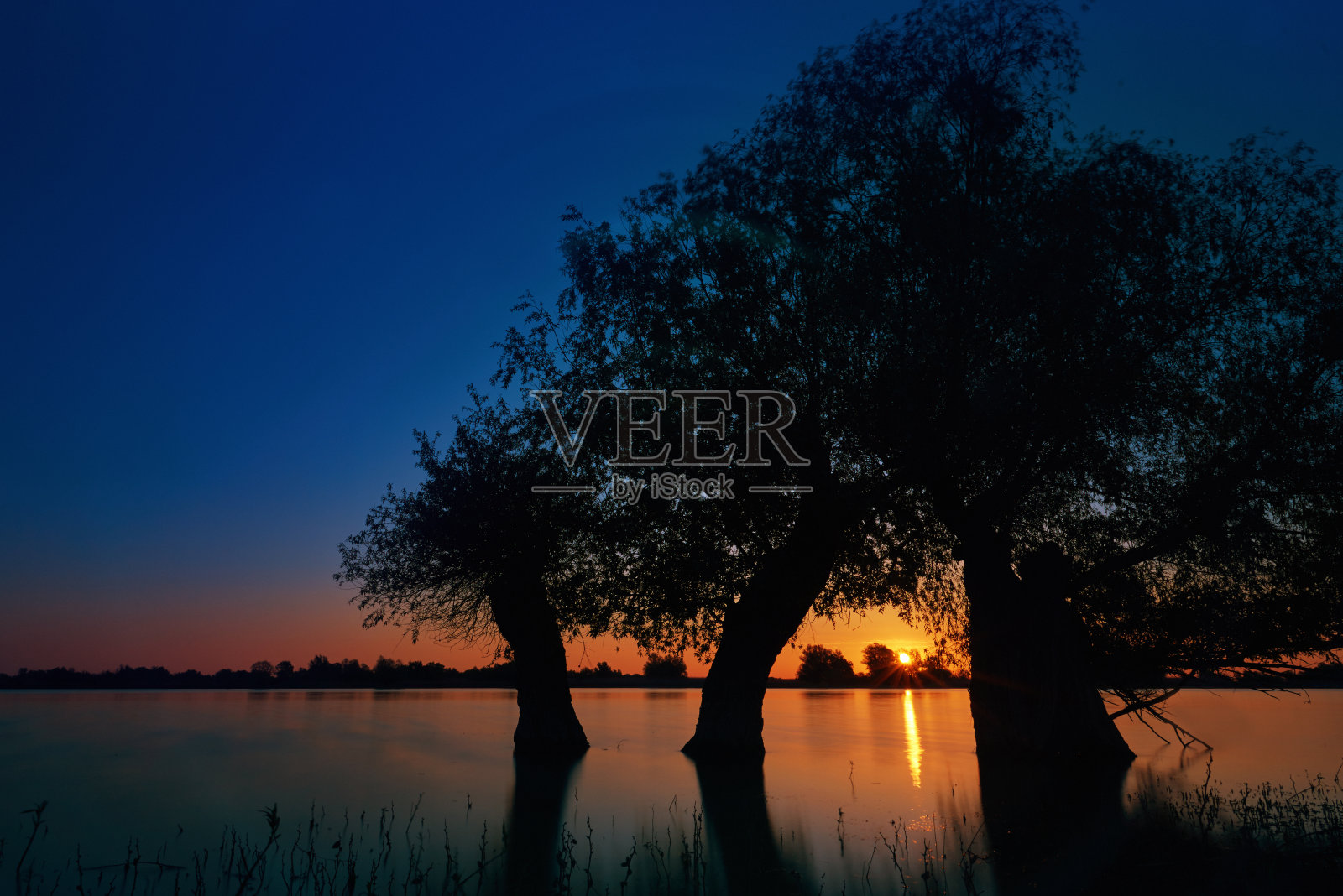 落日多瑙河照片摄影图片