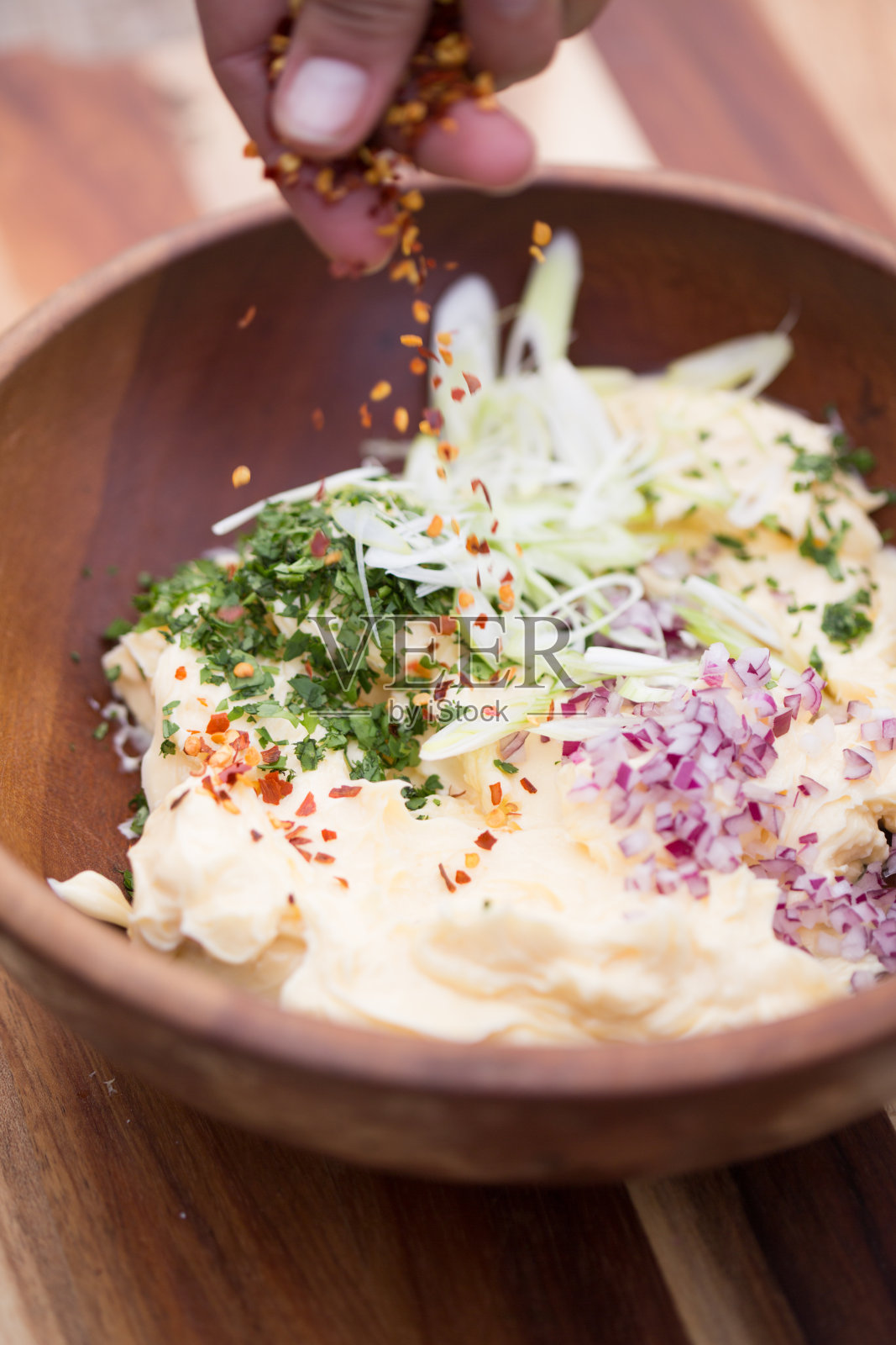 香辣土豆沙拉照片摄影图片