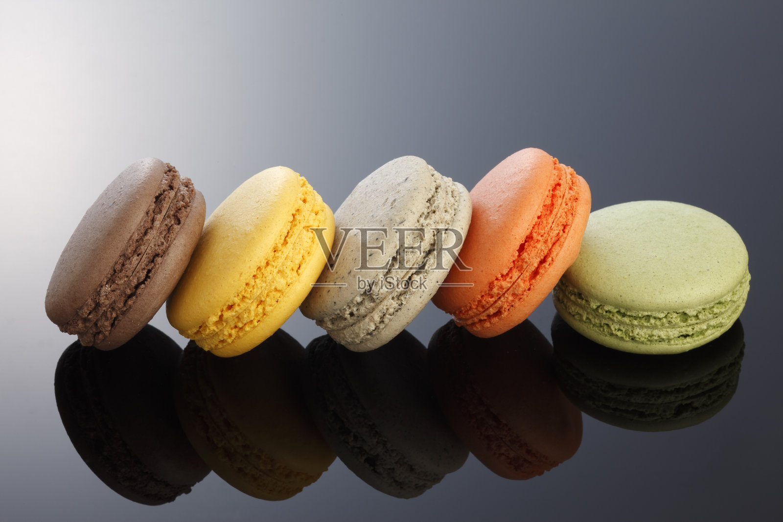 法国色彩斑斓的马卡龙照片摄影图片