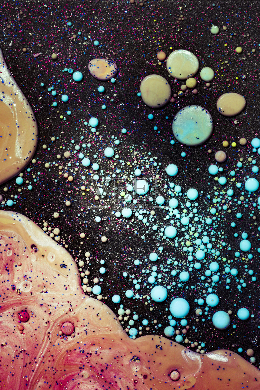 鲜明的色彩背景，抽象的绘画，飞溅，滴插画图片素材