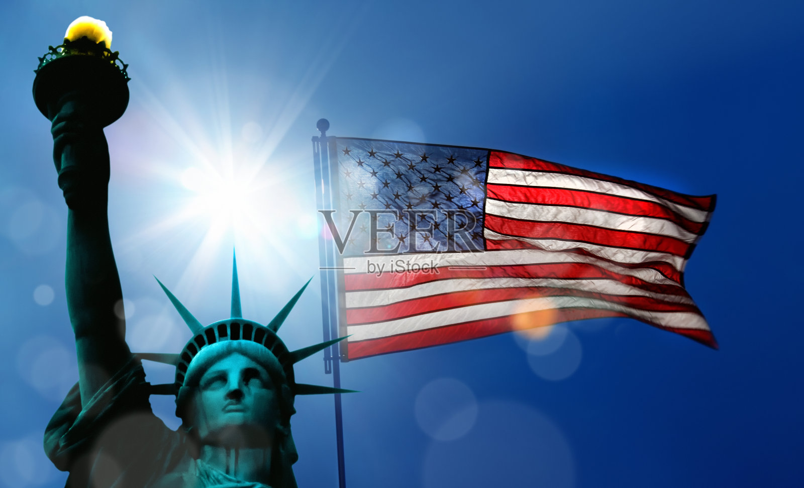 自由女神像照片摄影图片