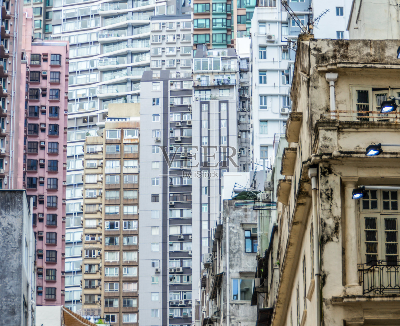 香港高密度的公寓建筑照片摄影图片
