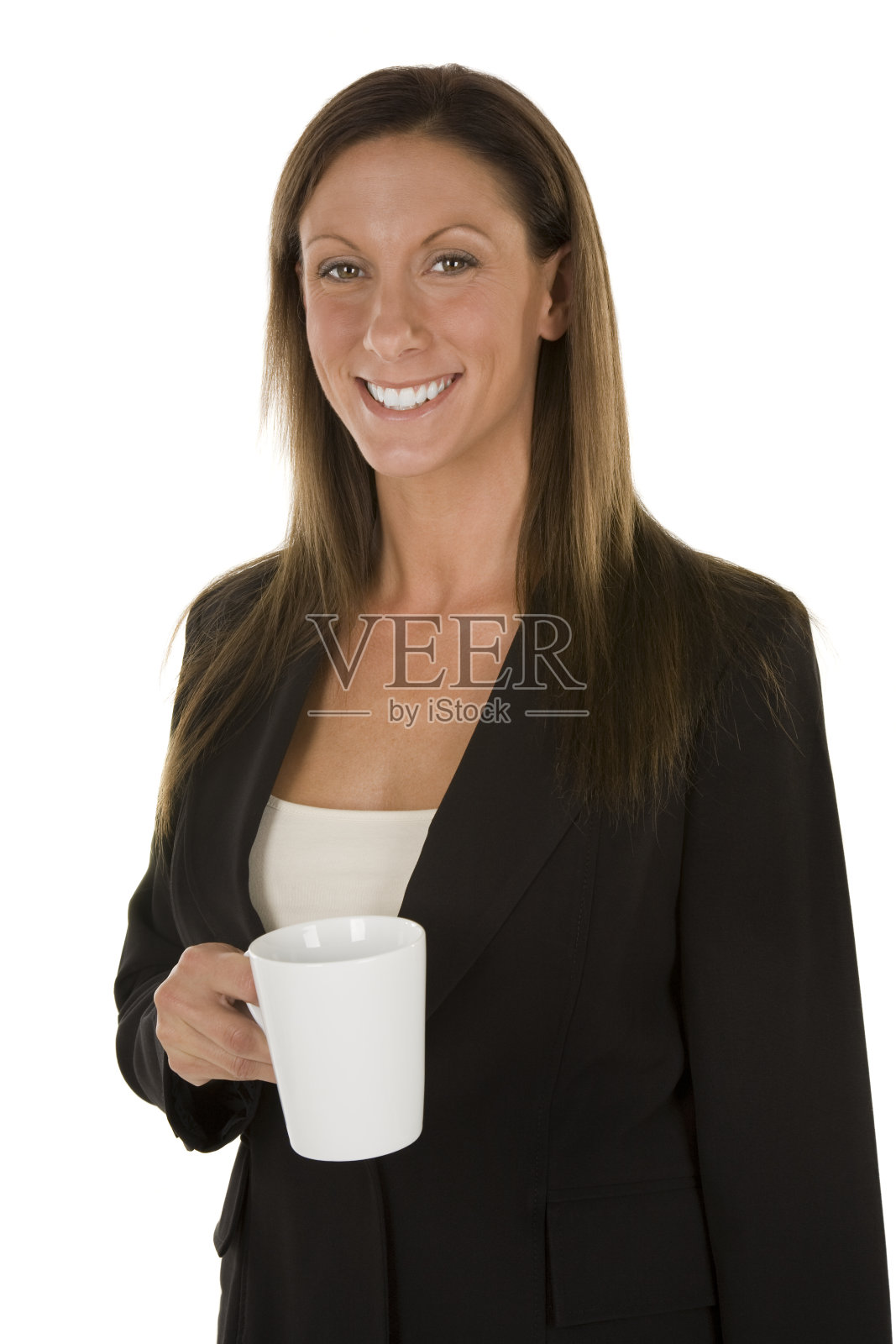 拿着咖啡杯的女人照片摄影图片