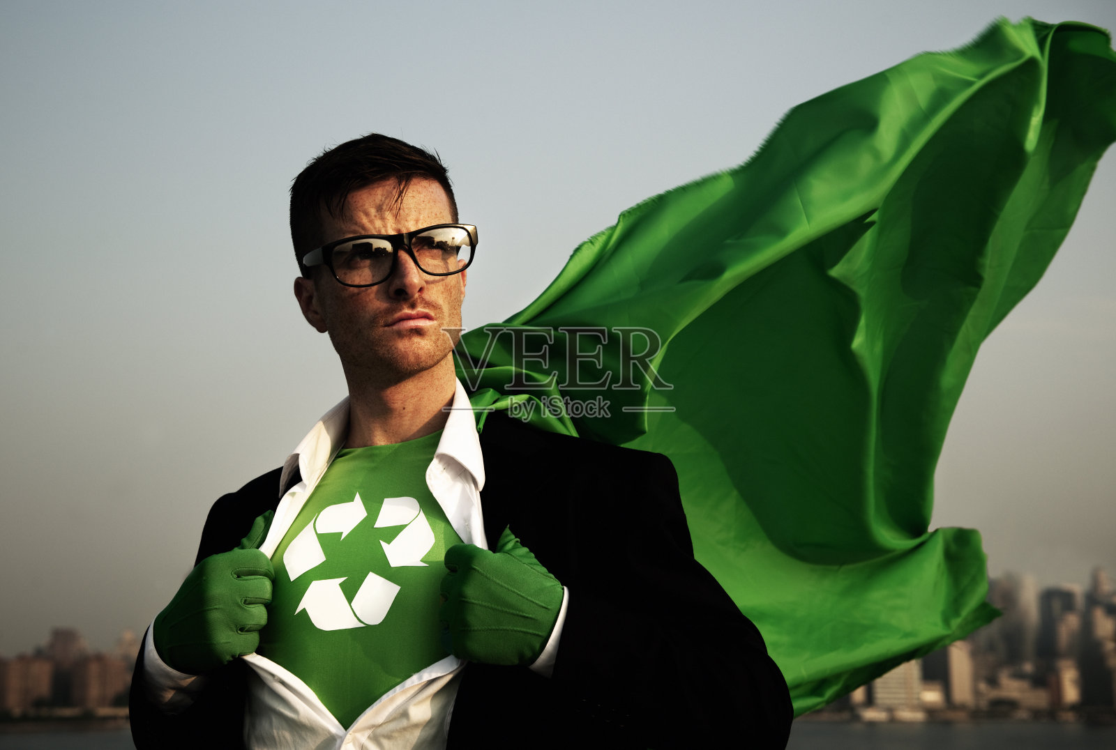 绿色的商人照片摄影图片