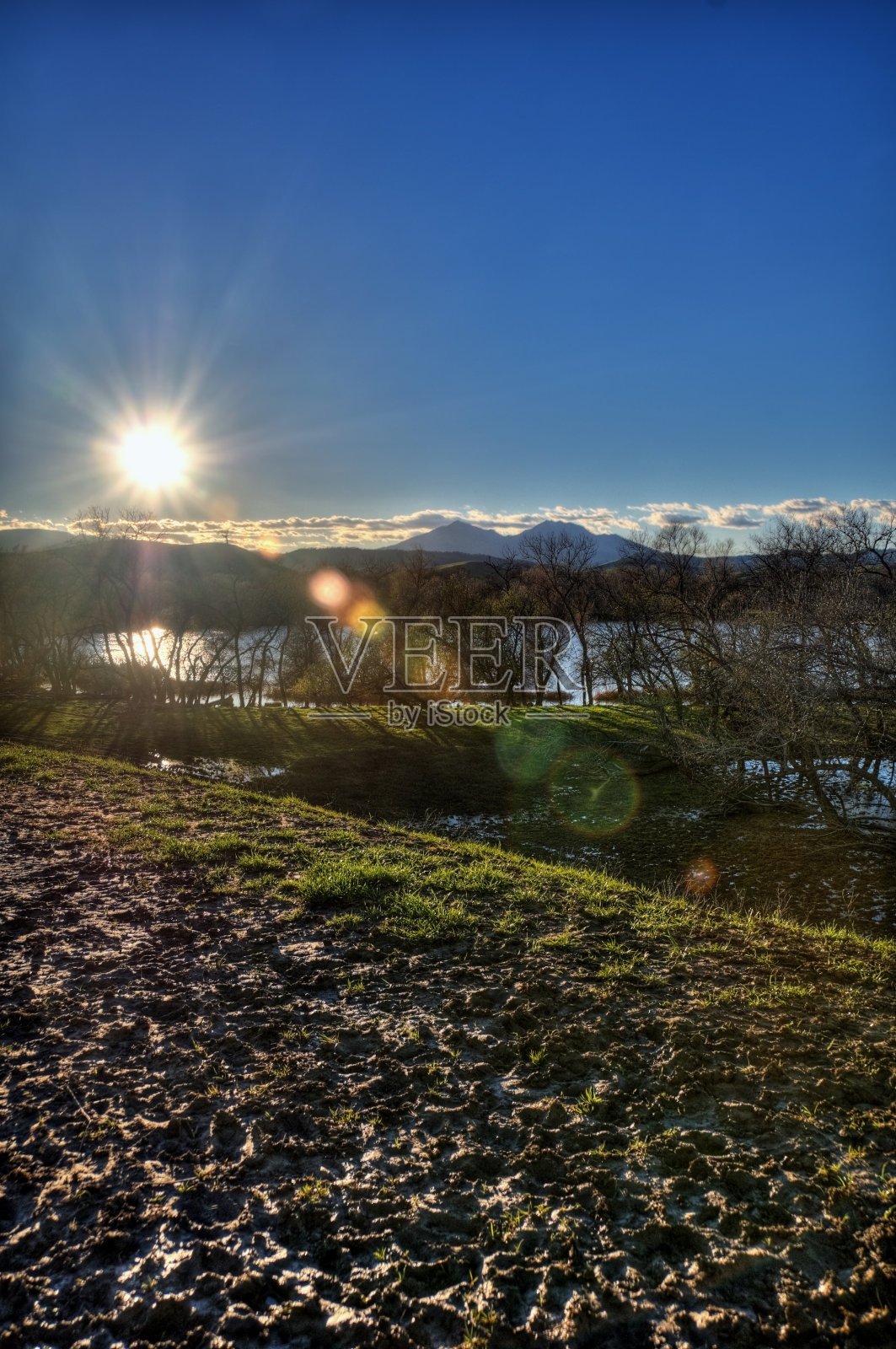 代阿布洛山日落(HDR)照片摄影图片