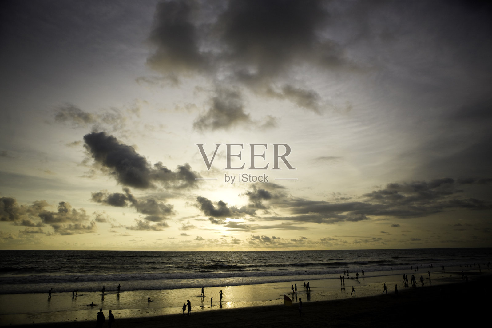 日落海滩照片摄影图片