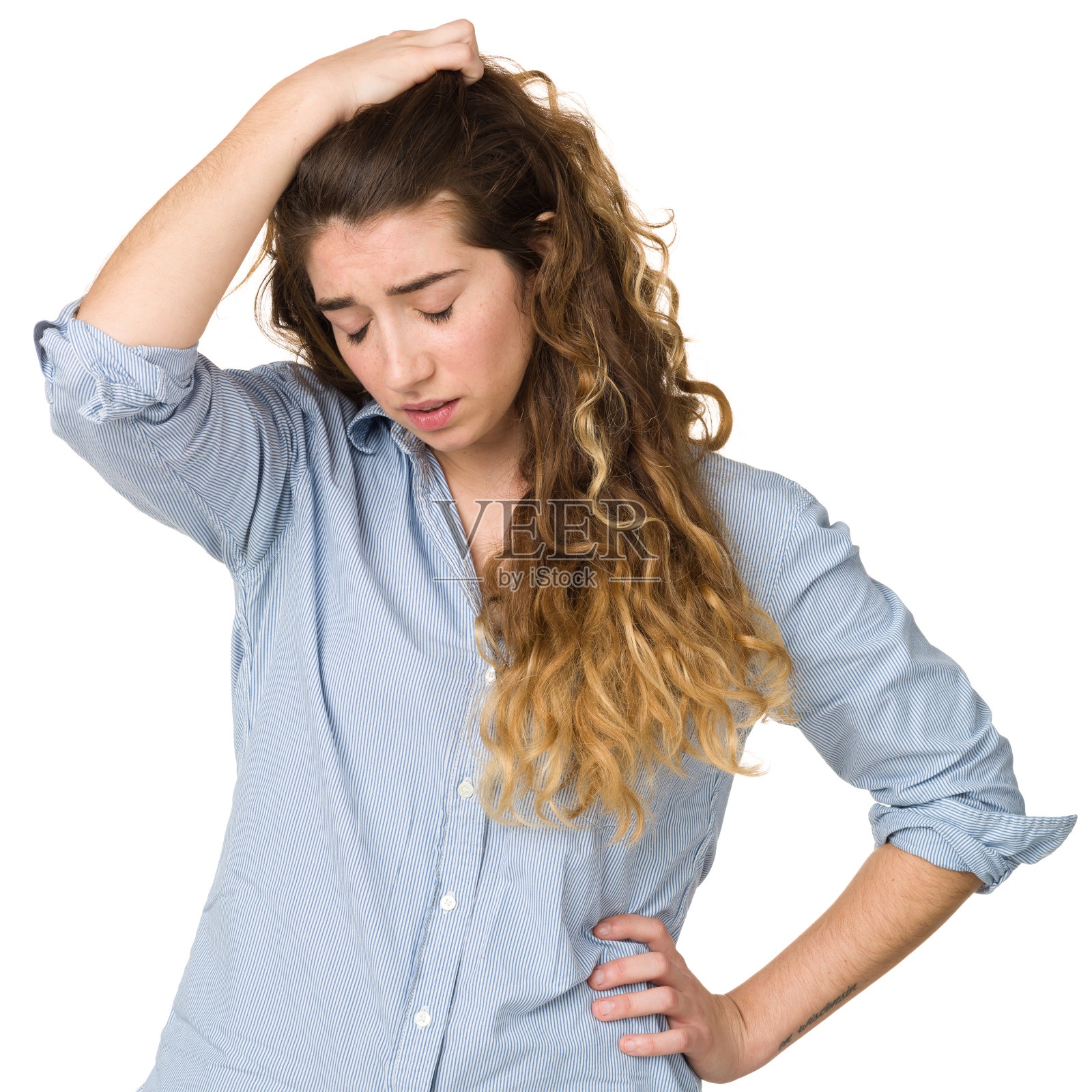 不良的年轻女子照片摄影图片