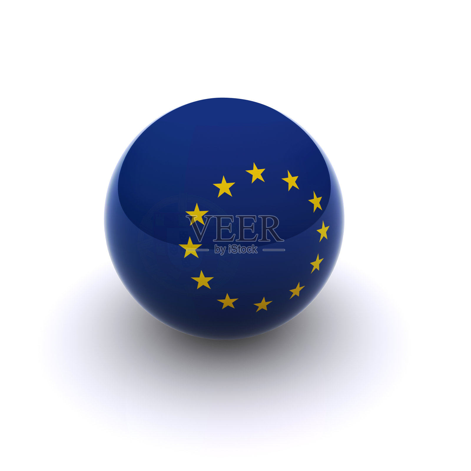 3D球-欧洲旗照片摄影图片