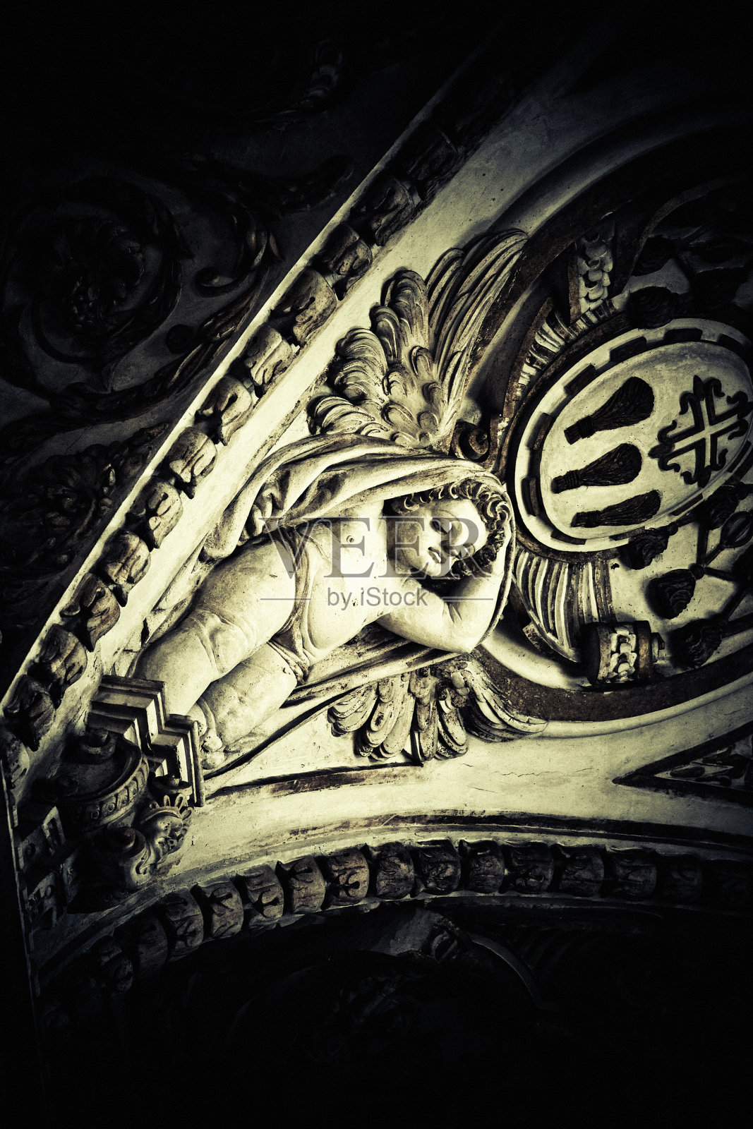 科尔多瓦清真寺的屋顶照片摄影图片