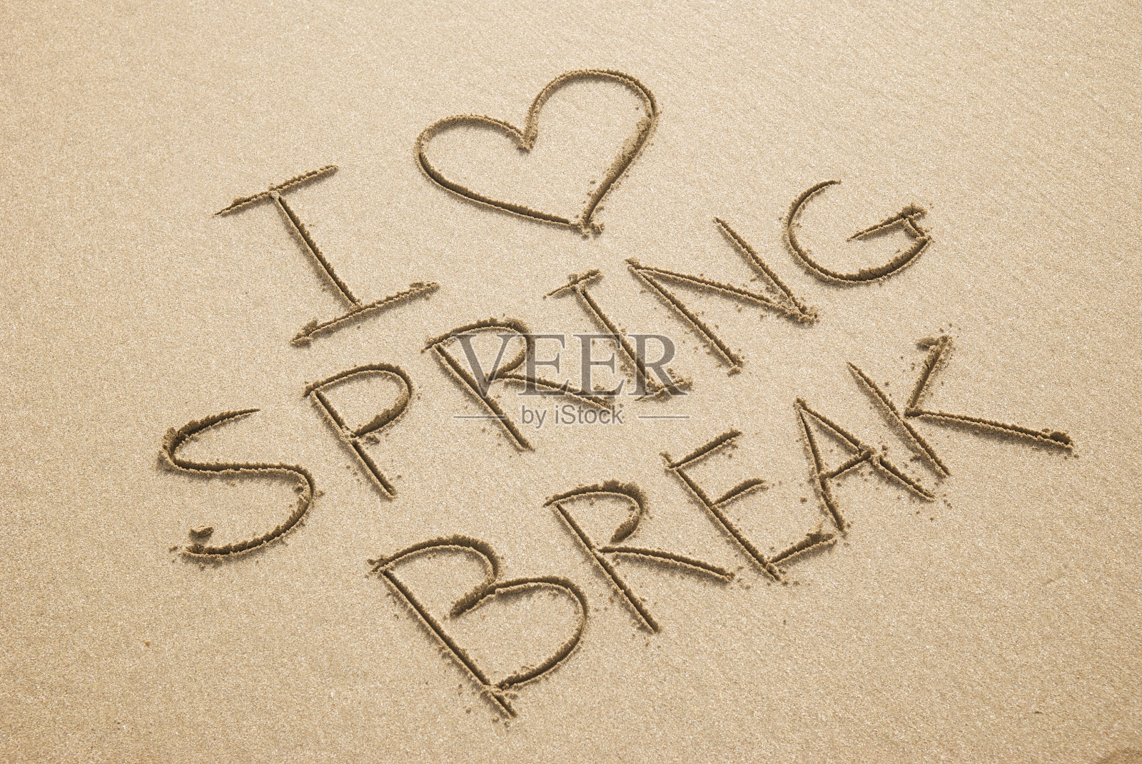 我的心爱春假沙滩沙短信照片摄影图片