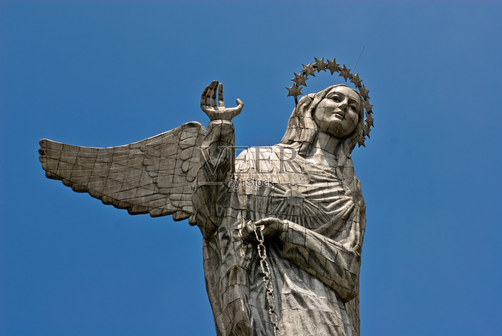 厄瓜多尔基多圣母像照片摄影图片