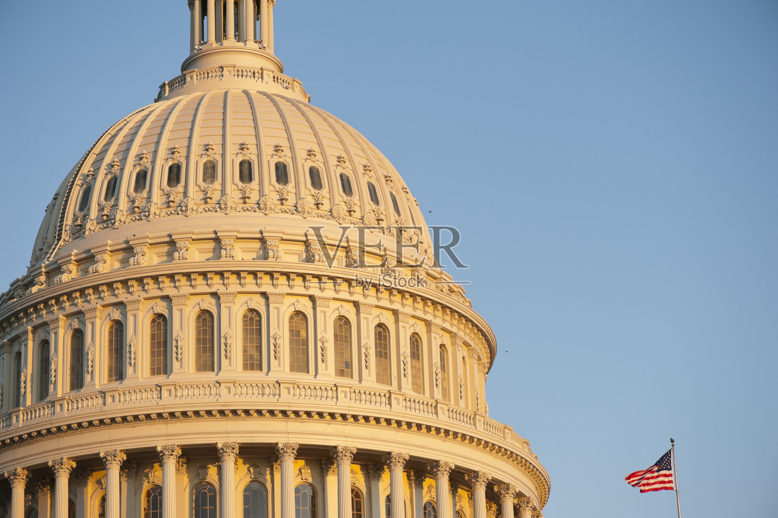 华盛顿特区国会山的日出照片摄影图片