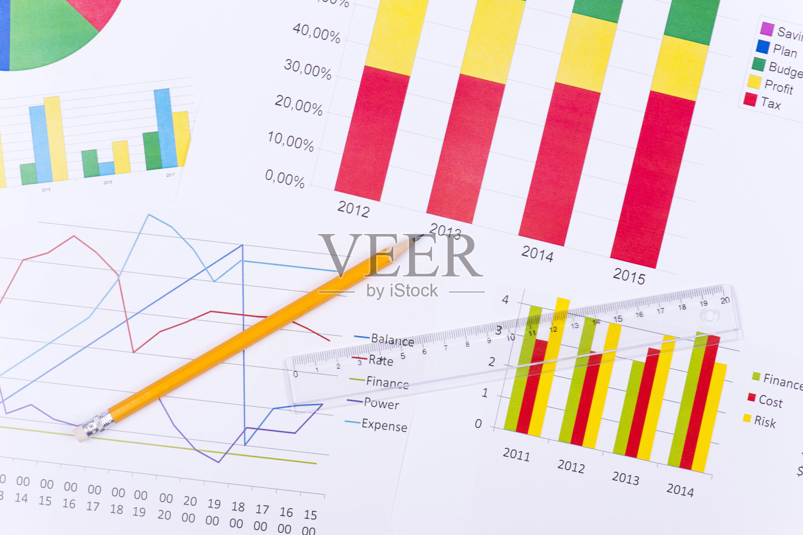 用铅笔和尺子写商业计划照片摄影图片