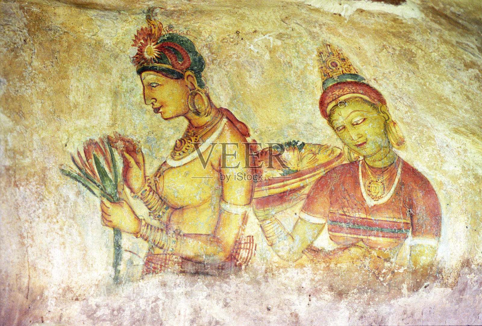 斯里兰卡的古代壁画照片摄影图片