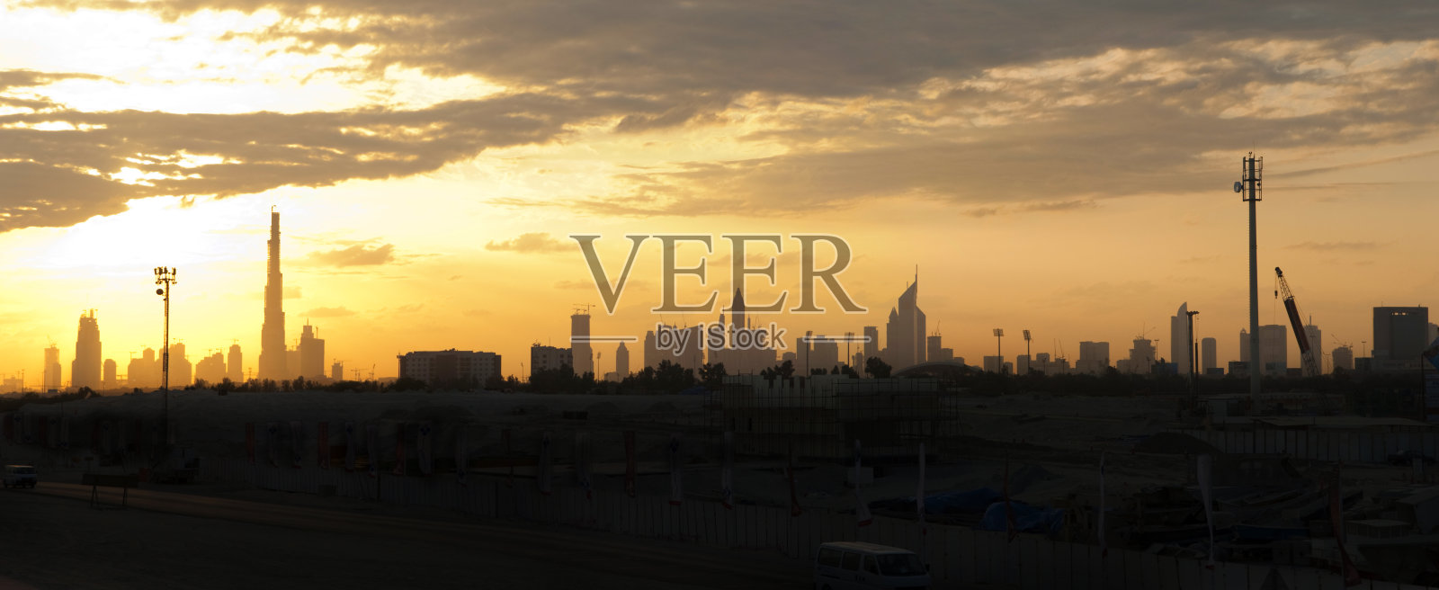 迪拜日出照片摄影图片