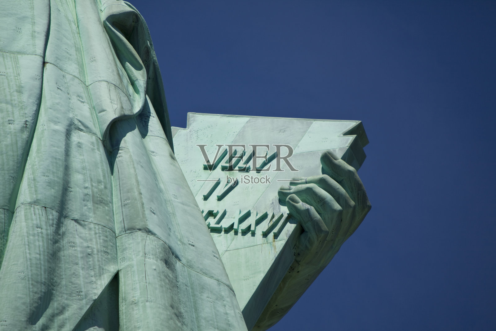 自由女神像的牌匾照片摄影图片