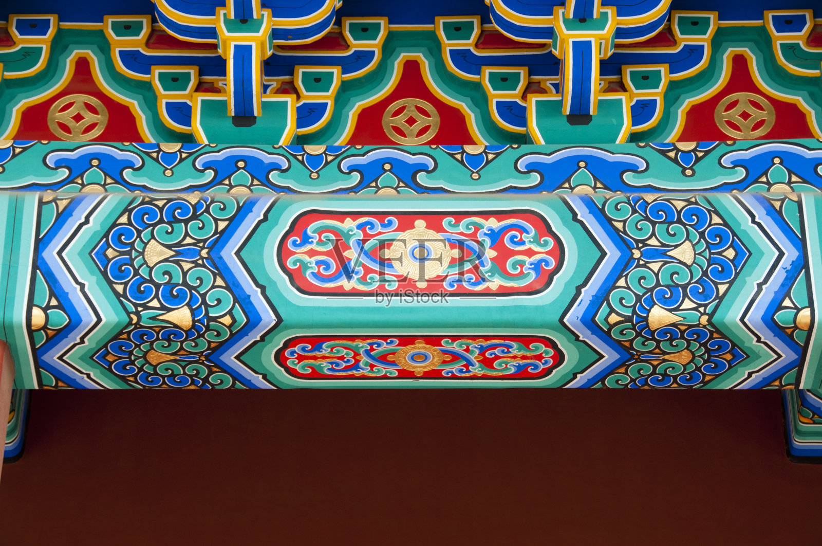 屋顶上的祈年殿图案照片摄影图片