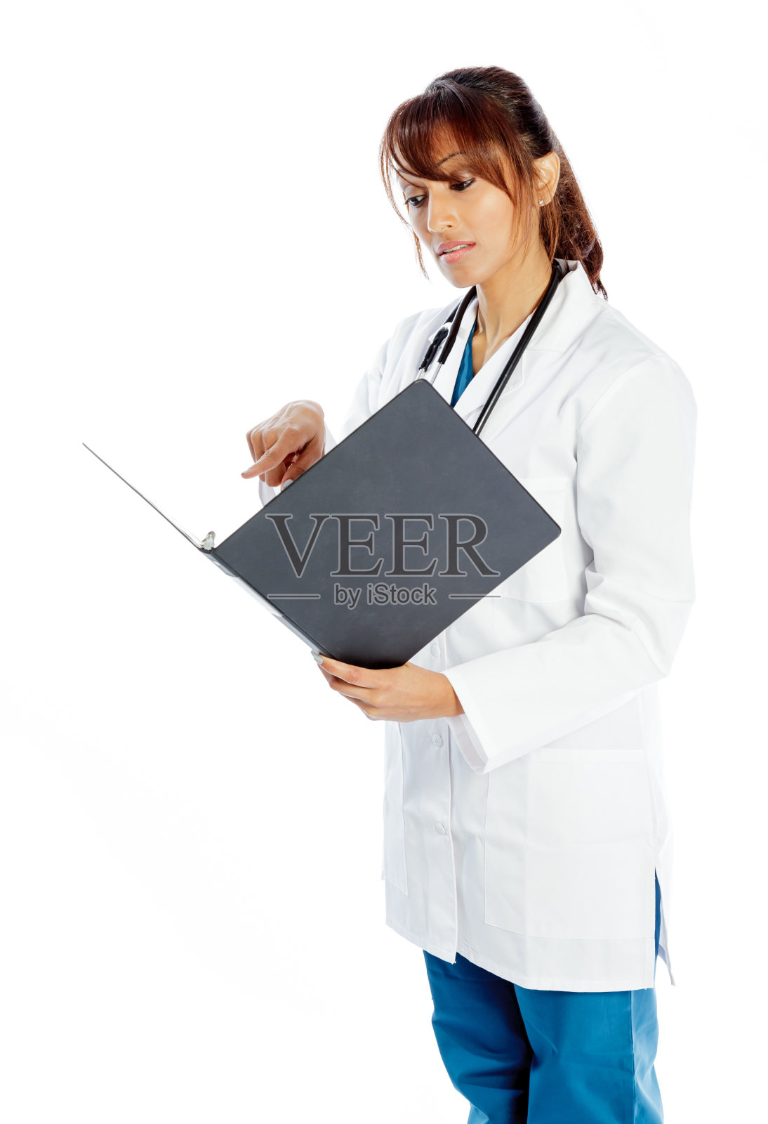 印度医生白底照片摄影图片