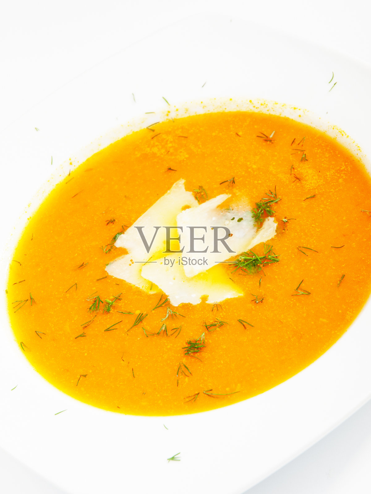 胡萝卜奶油汤照片摄影图片