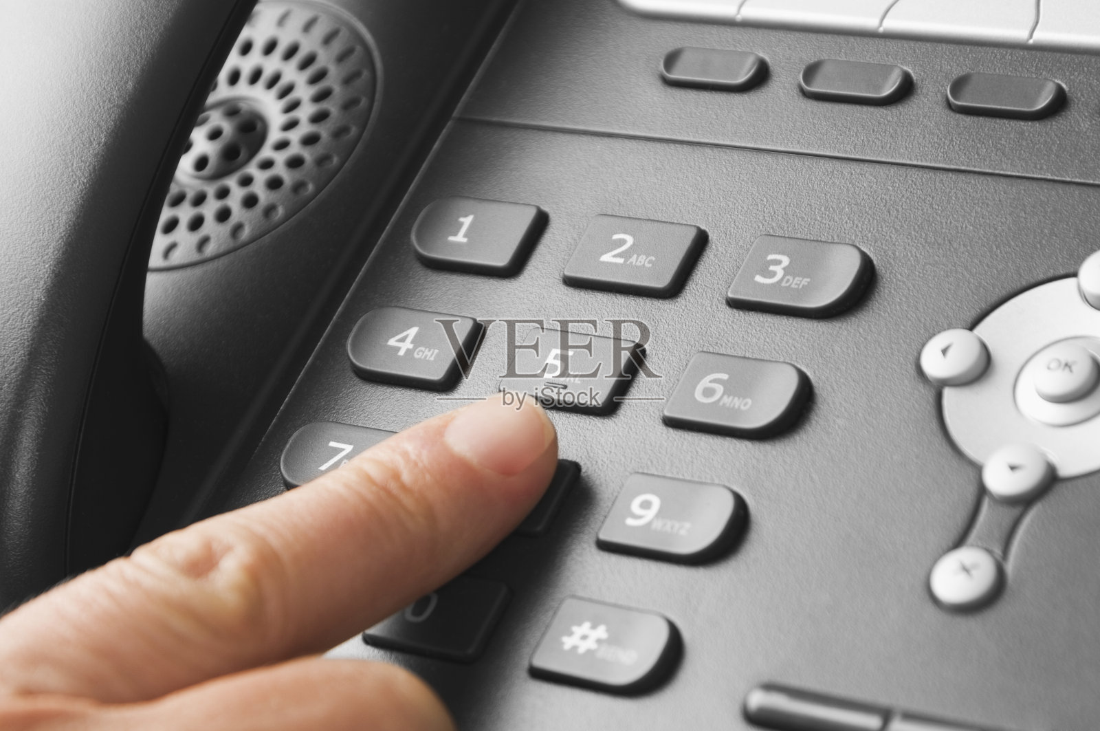 带有手动拨号号码的商务电话照片摄影图片