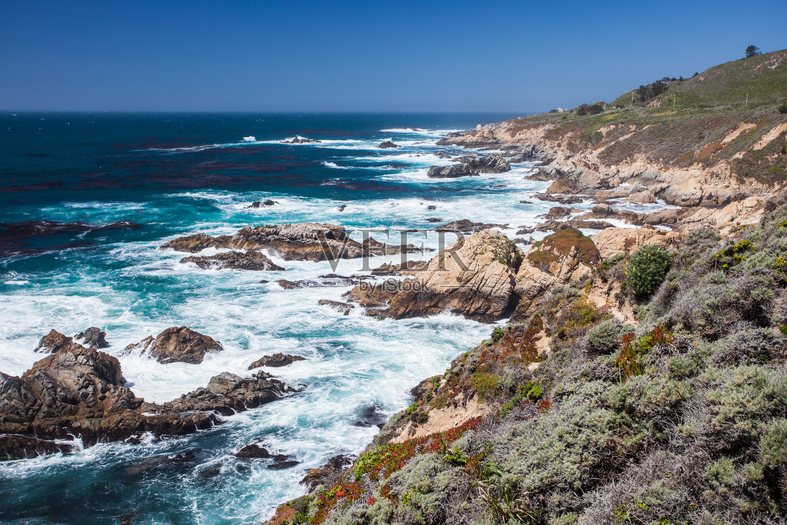 大苏尔附近的加州海岸照片摄影图片