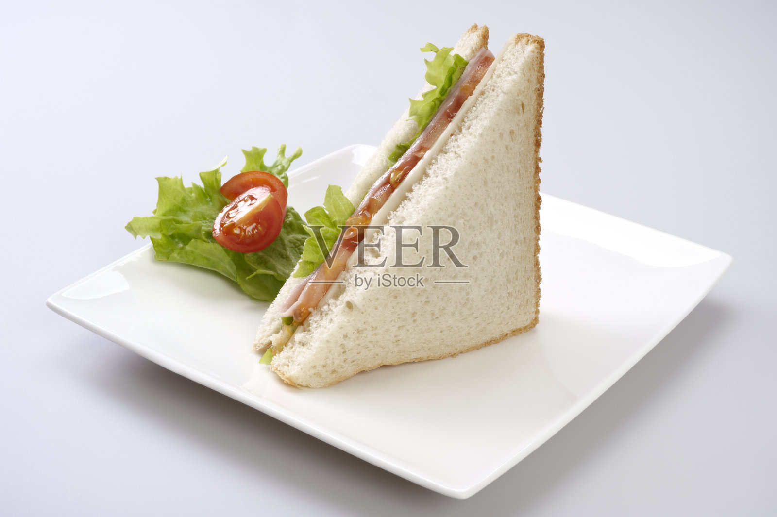 火腿奶酪三明治。照片摄影图片