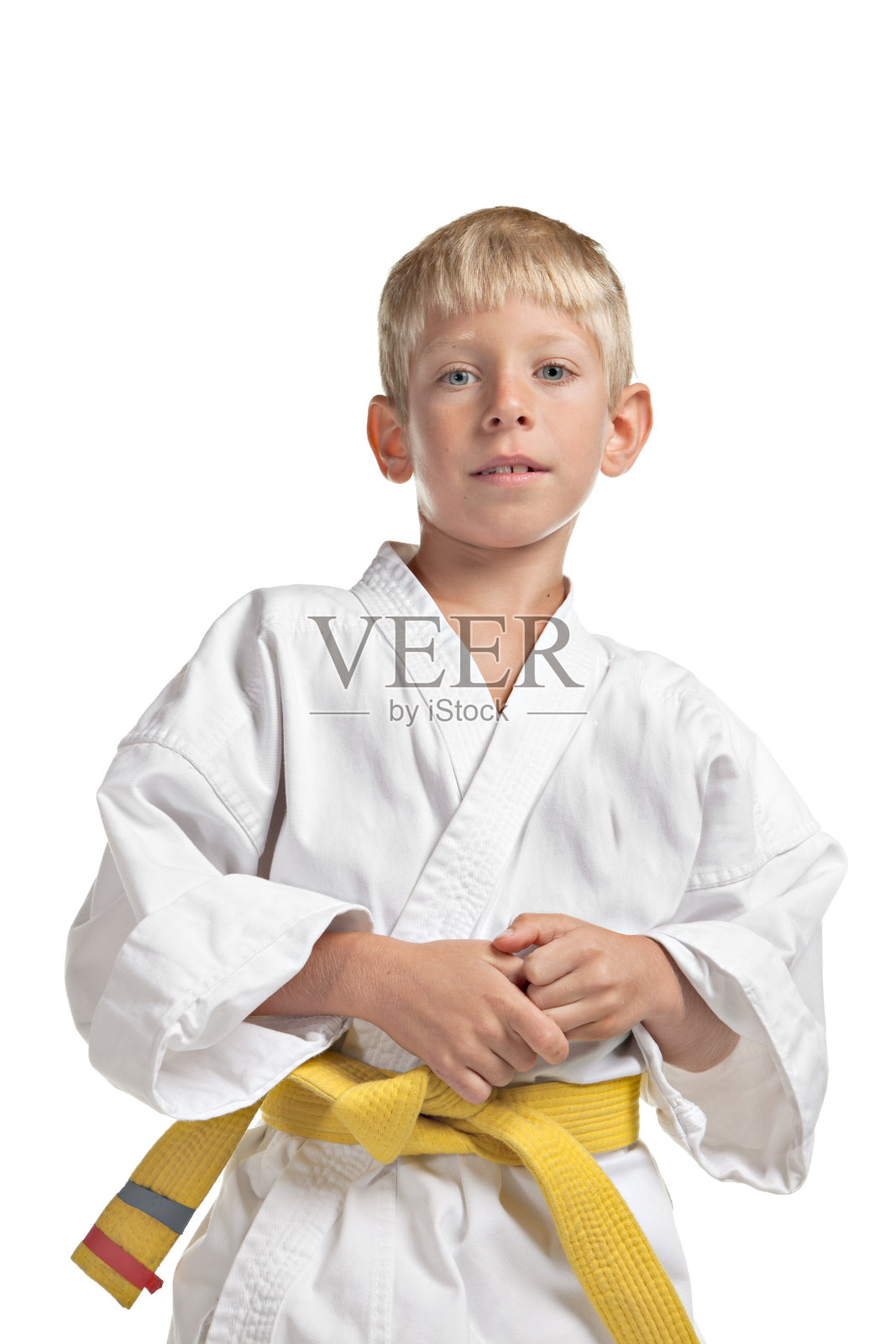 空手道男孩的肖像照片摄影图片