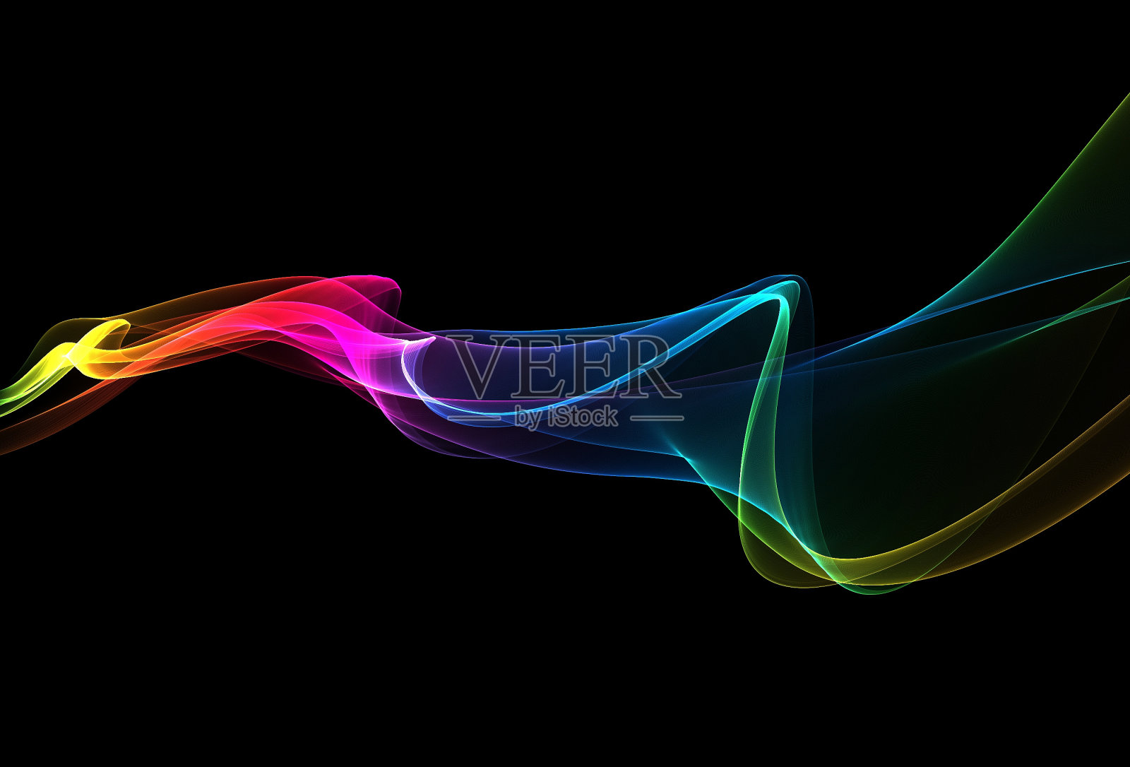 五彩缤纷的抽象线条插画图片素材