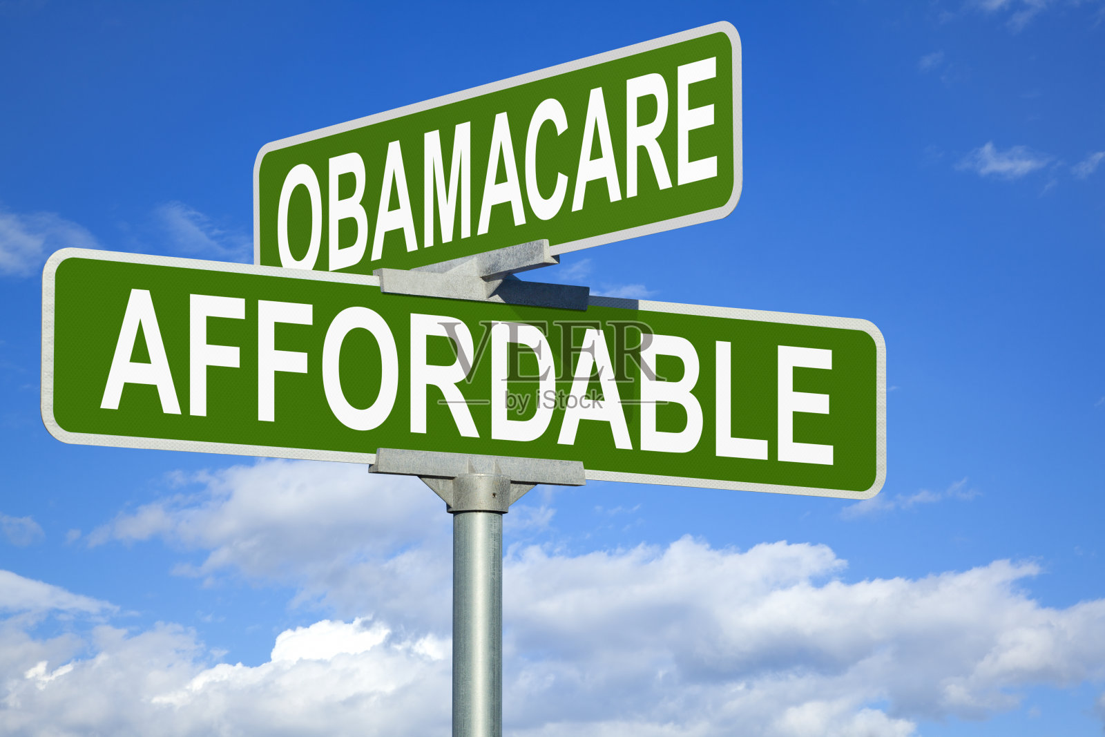 奥巴马医改与可负担性法案的交叉照片摄影图片