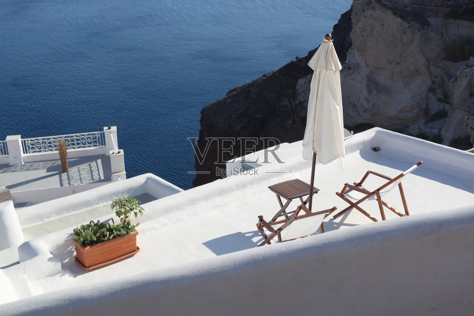 圣托里尼岛度假村照片摄影图片