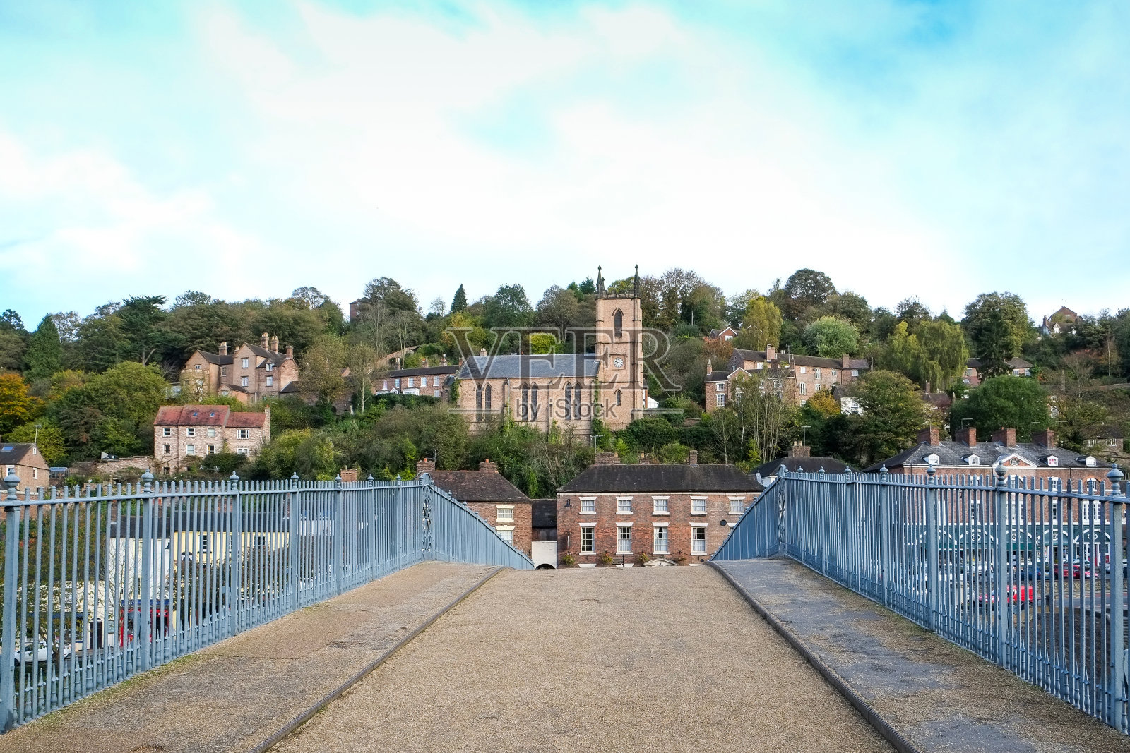 英国什罗普郡的铁桥照片摄影图片