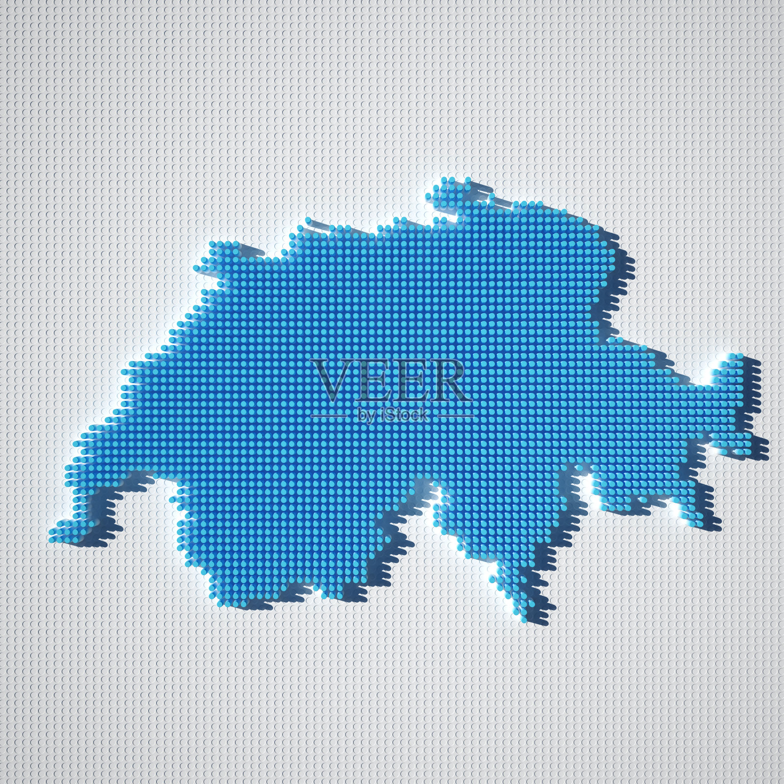 瑞士地图蓝点模式3D照片摄影图片