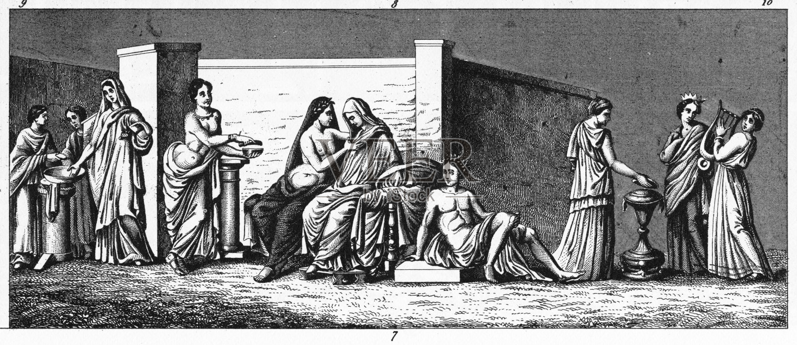 Aldobrandini婚礼雕刻照片摄影图片