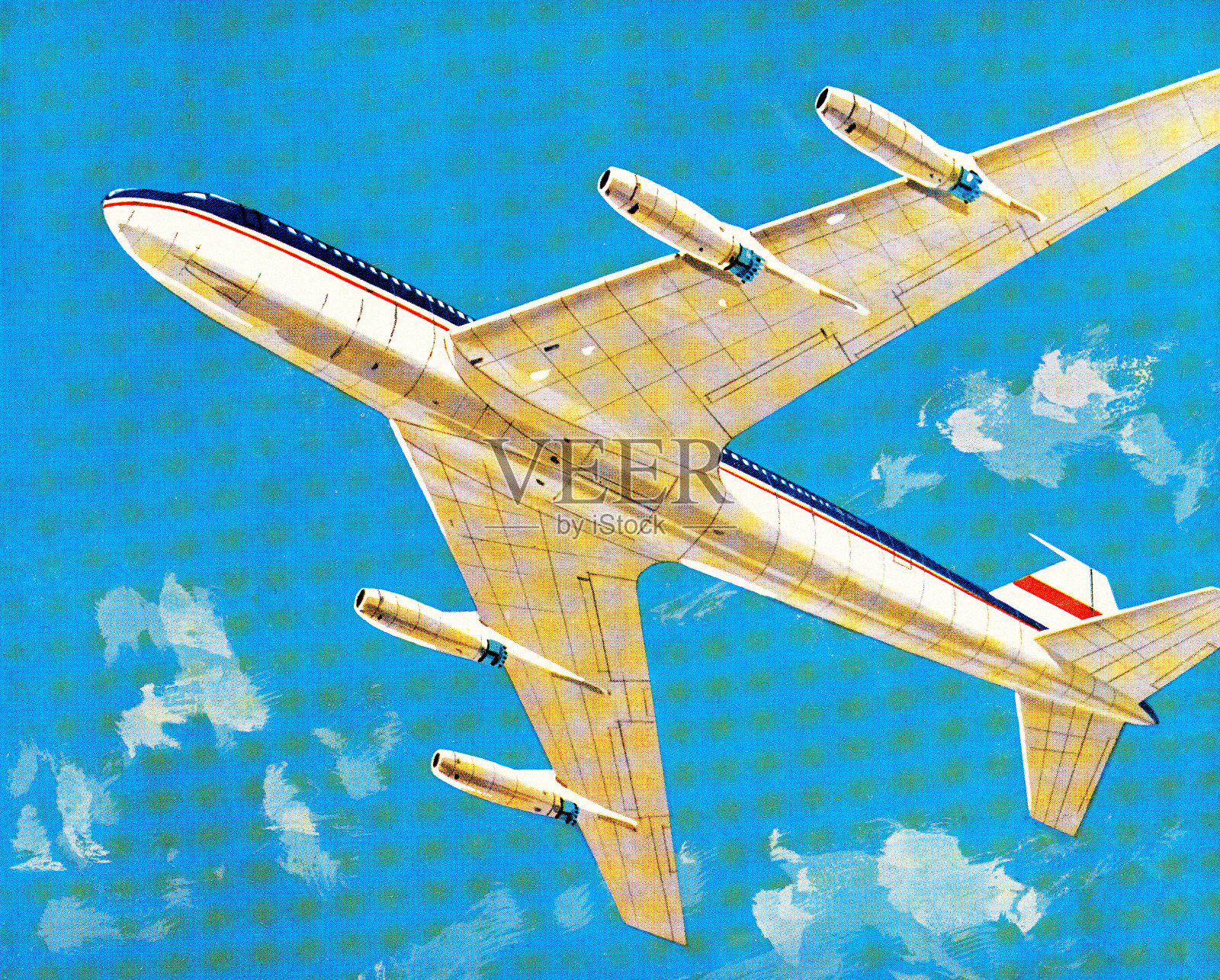 从下方鸟瞰插画图片素材