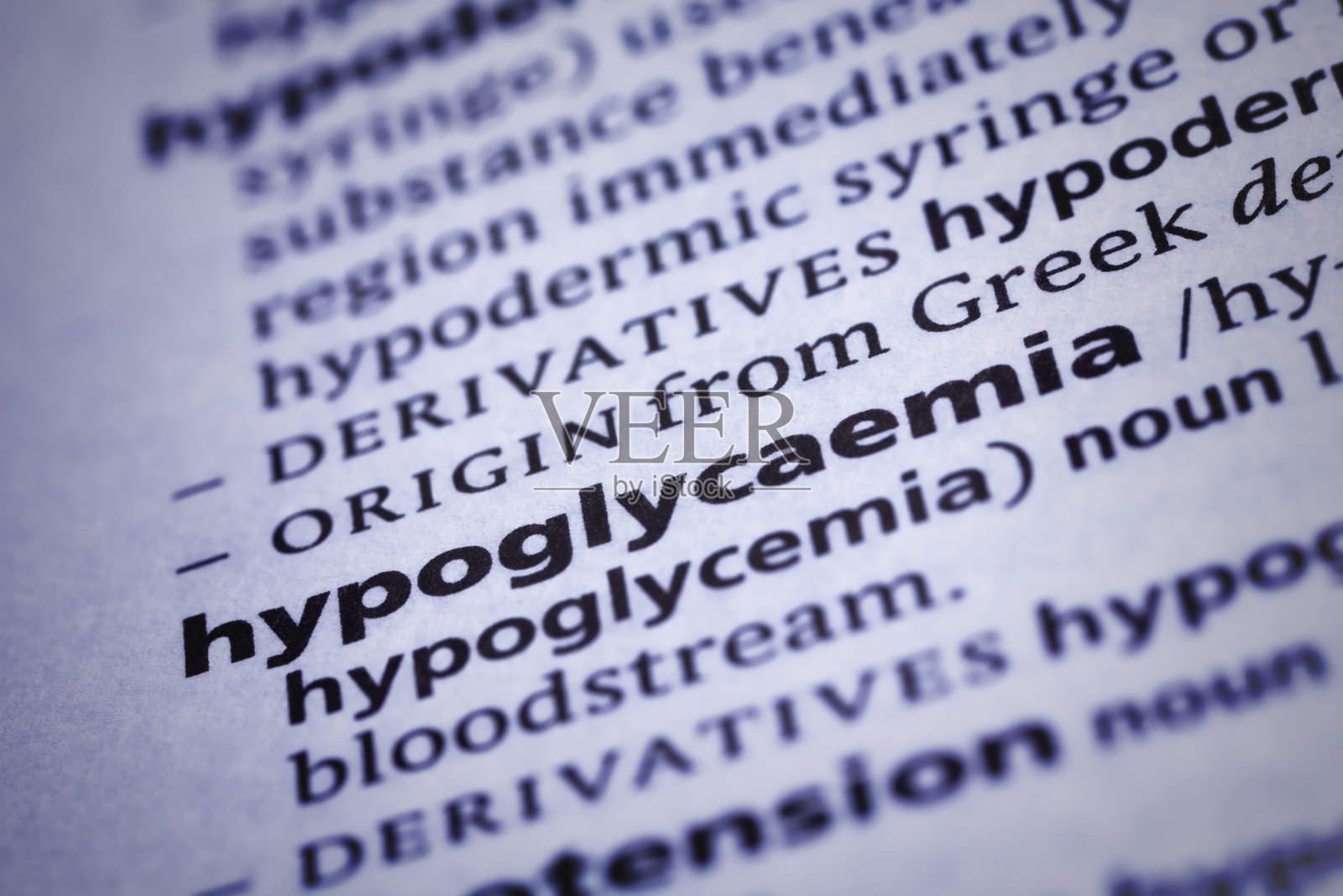 低血糖:字典特写照片摄影图片