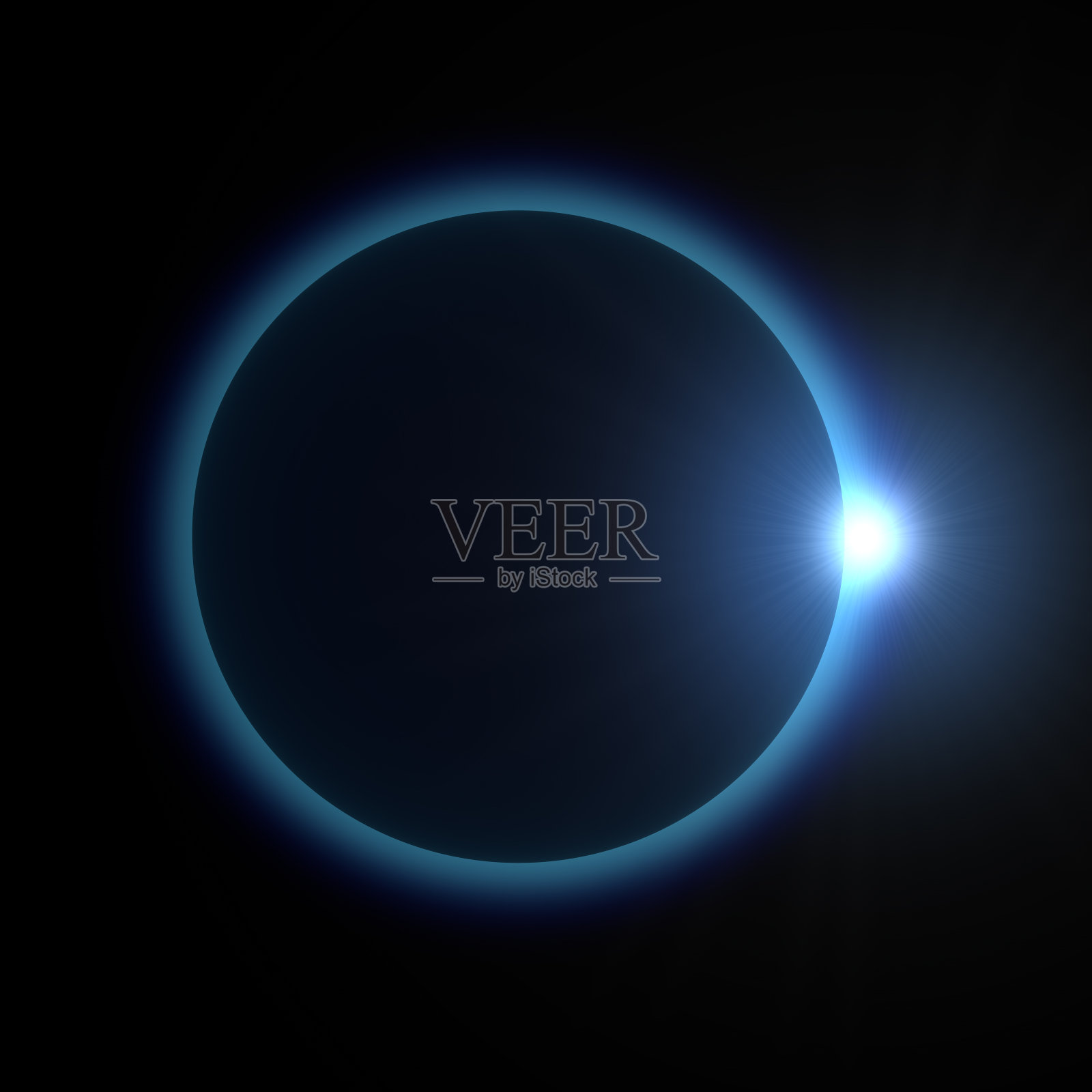 空间的日出插画图片素材