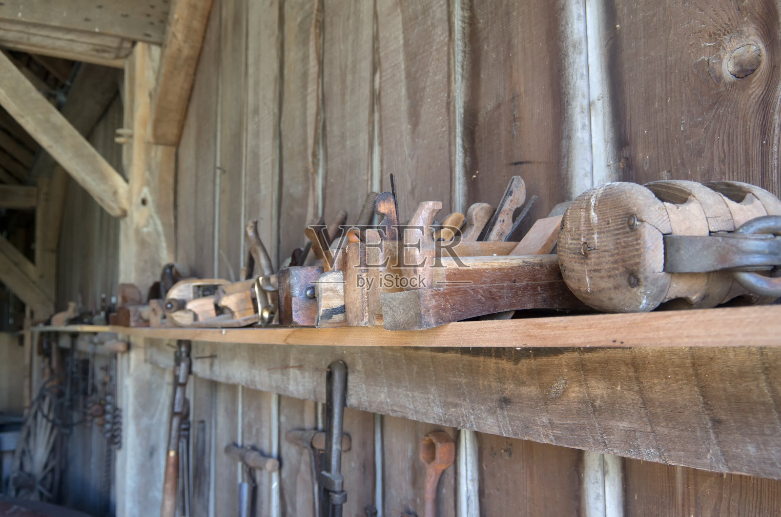 古董农具照片摄影图片