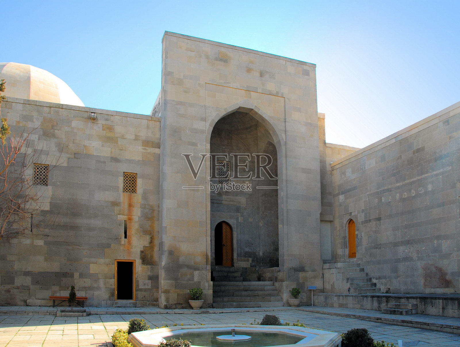 阿塞拜疆，巴库:Shirvan Shah宫殿的外观照片摄影图片