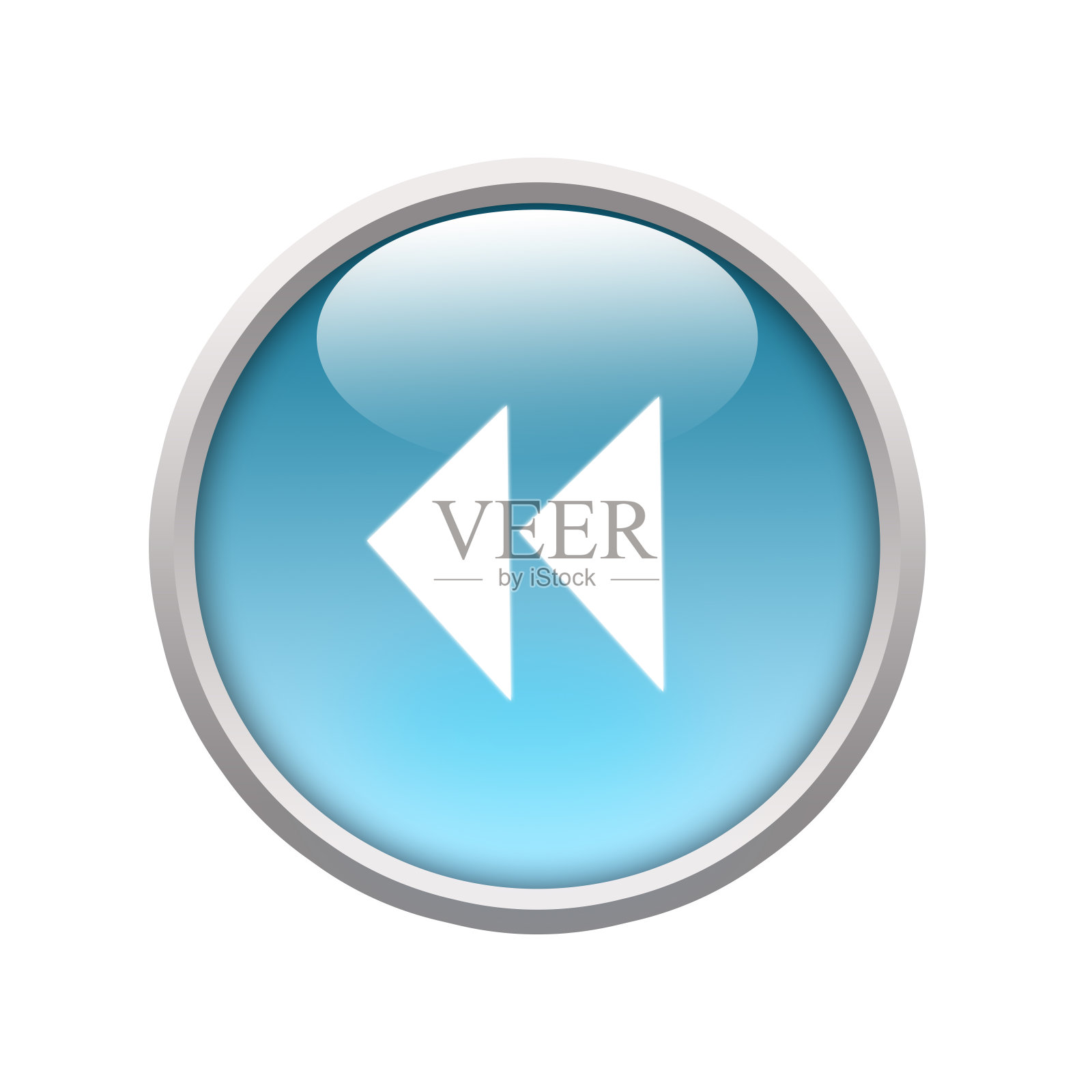 光滑的蓝色倒带网页按钮设计元素图片