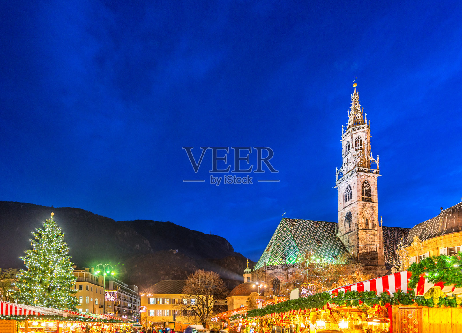 Bolzano/Bozen圣诞市场(南蒂罗尔)照片摄影图片