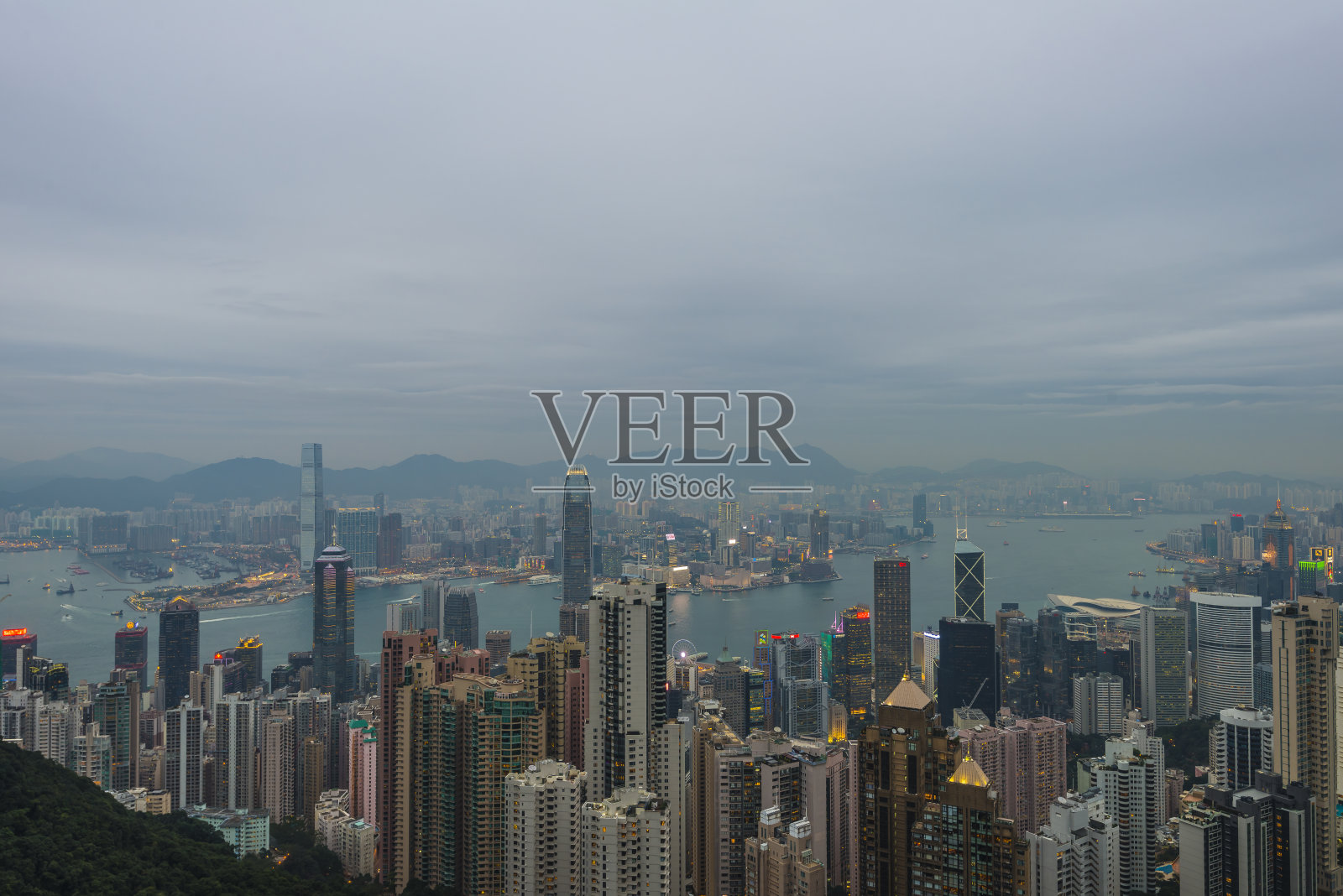 香港的天际线照片摄影图片