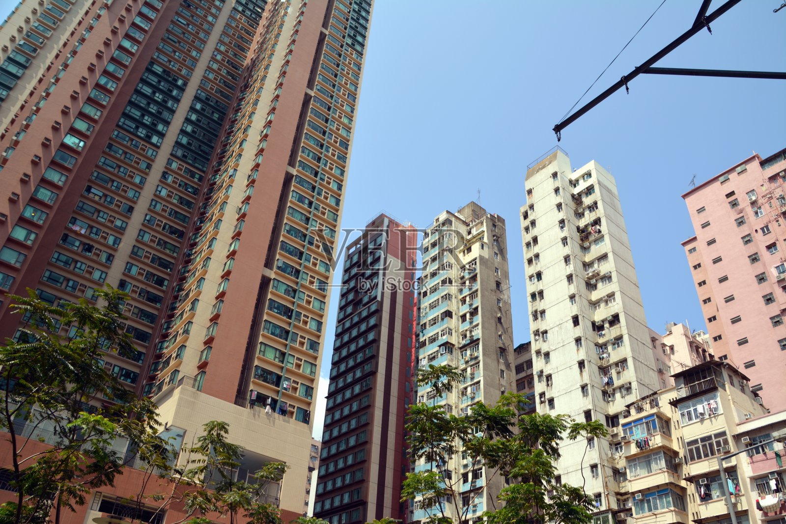 香港油麻地区高楼大厦照片摄影图片