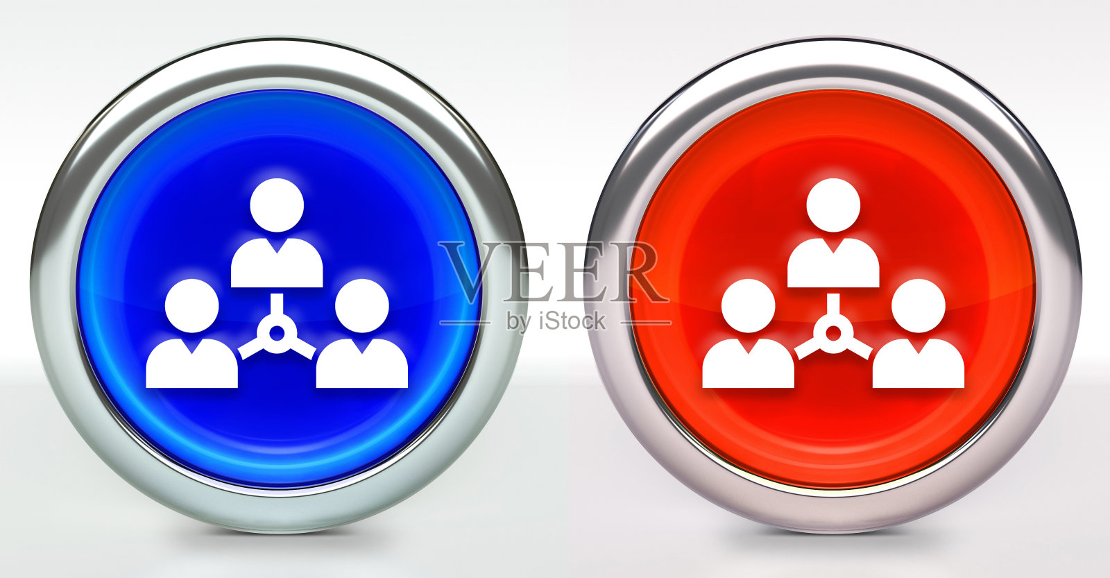 联网图标按钮与金属环照片摄影图片